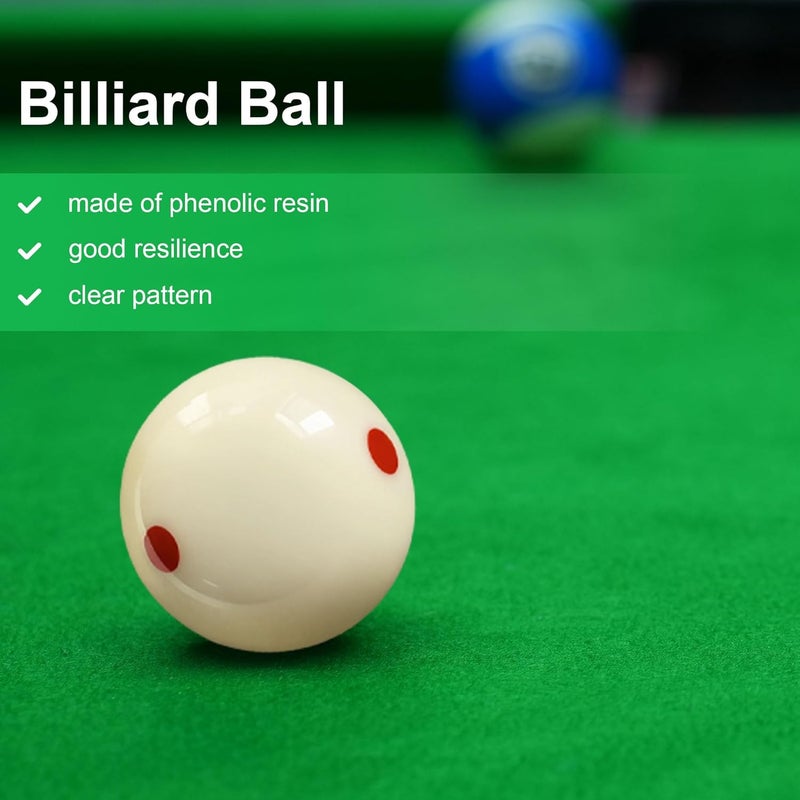 HMQQ 2 1/4" Pool Cue Ball and Professional AAAA Grade Billiards Balls, White Cue Ball, Set of 1,6oz - Image 4